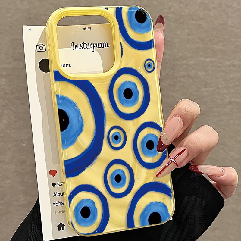 Ретро Синий Глаз Дизайн TPU Чехол для Телефона Для iPhone 17 16 15 14 11 13 12 Pro Max 17 Air Ударопрочный Чехол Для iPhone 15 14 16 Plus