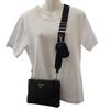 PRADA  1BH046 Shoulder Bag black/NERO Nylon/leather Women