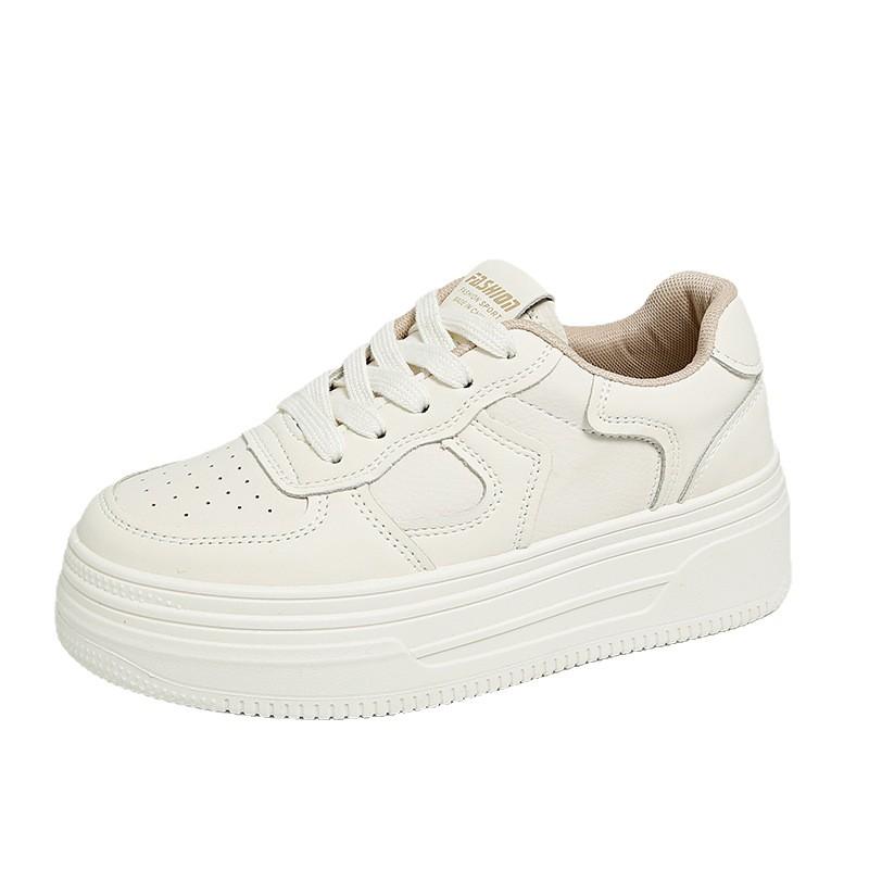thick-soled little white shoes women's lightweight and versatile spring and autumn muffin autumn new popular casual sports board shoes