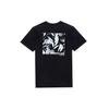 Logo Plant Print American Vintage Crew Neck Short Sleeve T-Shirt Men T-Shirts Black A62HD-001