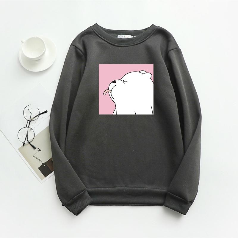 TWINFLAMES Новая толстовка с капюшоном для женщин, свободный шерстяной свитшот, повседневный топ с длинными рукавами, принтованный воротник O, свободный повседневный джемпер с длинными рукавами