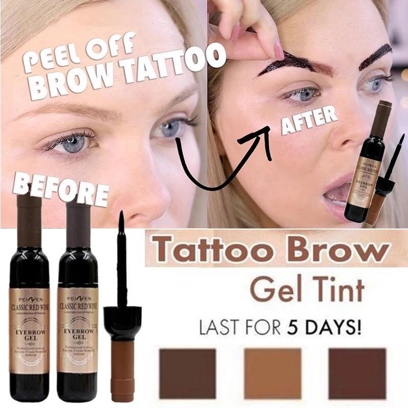 Eyebrow Dye Red Wine Bottle Tear Eyebrow Gel Natural Makeup Waterproof, Perspirant Resistant Long-lasting Non-smudging Natural Student Cosmetics