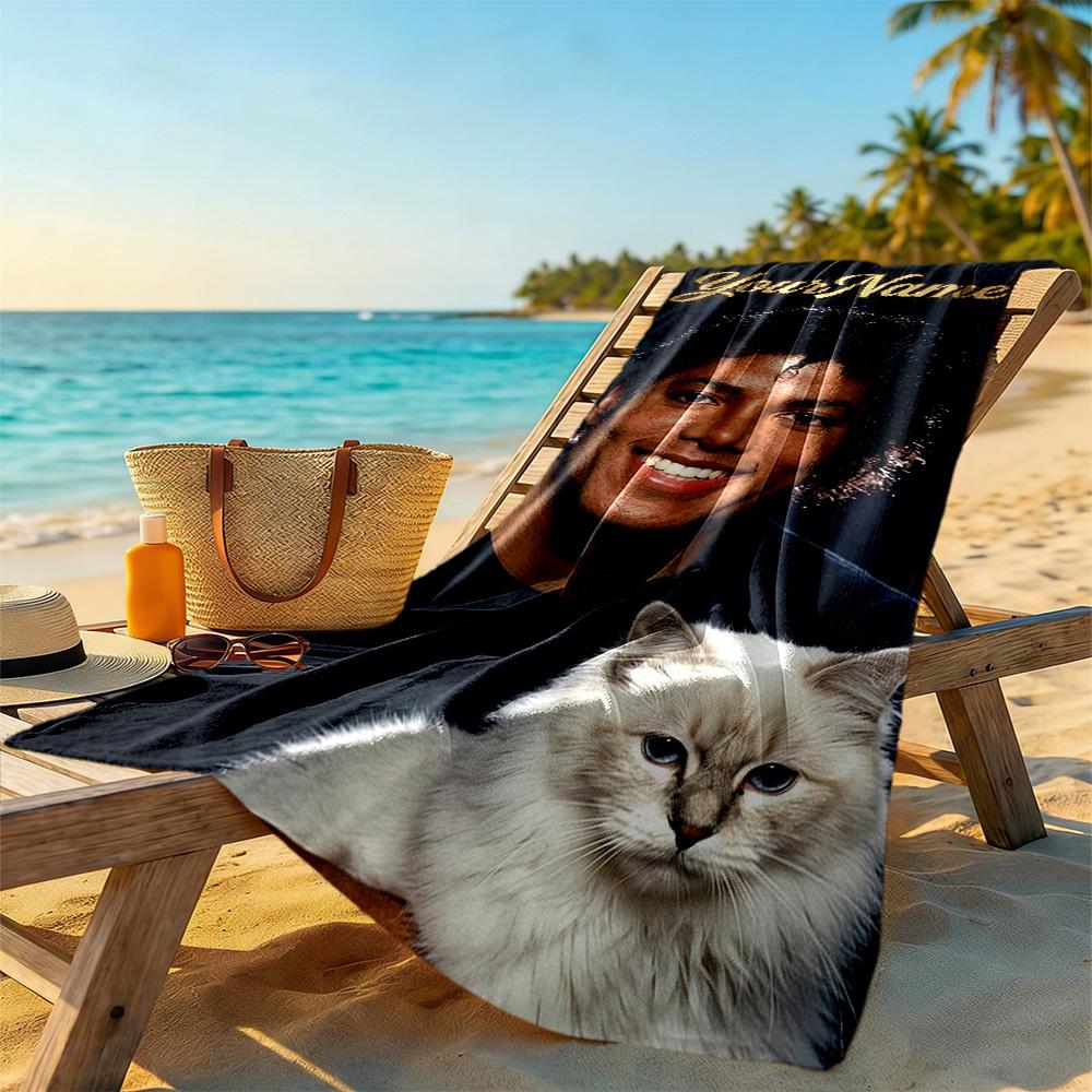 Michael Jackson Personalized Name Beach Towel Soft Durable Quick-Dry Ideal for Travel Outdoor Swim Pool Yoga Surf Camping Hiking Gym Gift Holiday