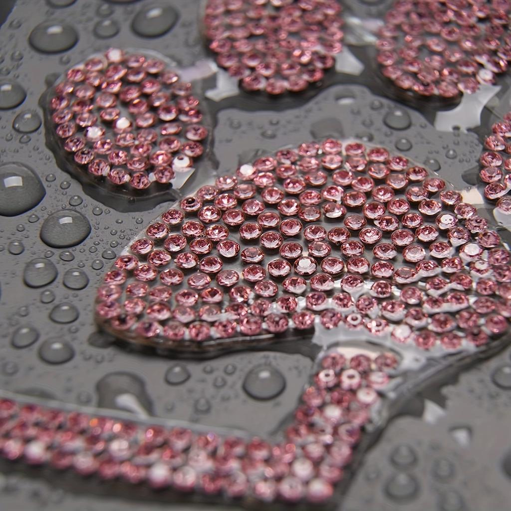 1 шт. Индивидуальная лапка, горячее тиснение, горячее тиснение, самоклеящаяся страза, полый логотип автомобиля в форме сердца, тканевая наклейка