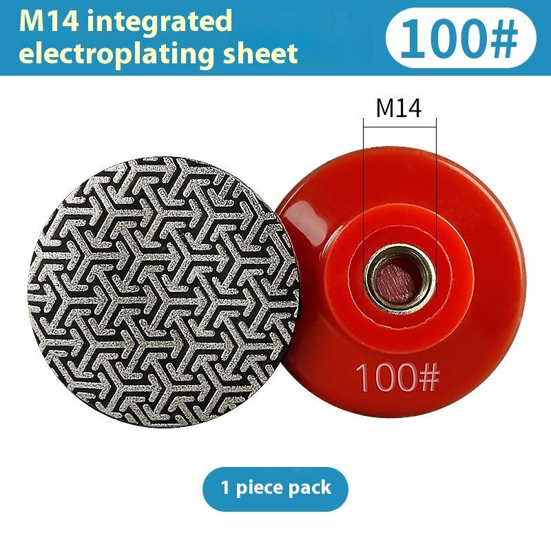 M10 M14 Резьба 2'' 50 мм Алмазные ручные полировальные электрогальванические шлифовальные круги Шлифовальный диск для стекла гранита мрамора бетона