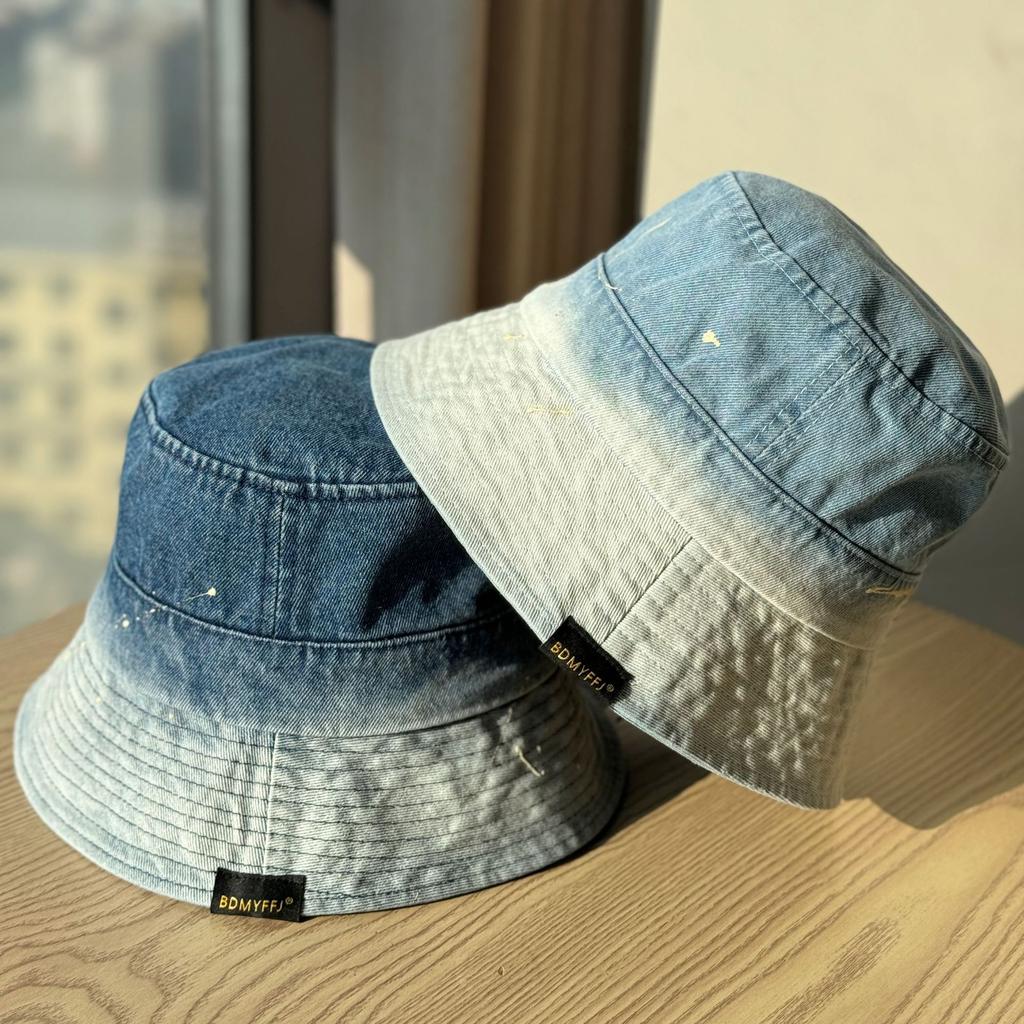 Spring and summer new denim fisherman hat for women2026Versatile casual sun protection hat, large head circumference, makes the face look smaller,