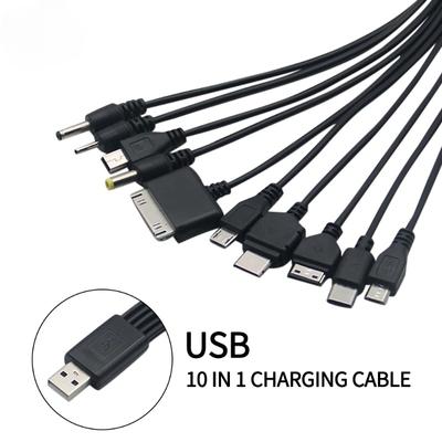 Универсальный адаптер для зарядного устройства мобильного телефона 10 в 1 USB-кабель для передачи данных, зарядный кабель, подходящий для Xiaomi, Huawei, Samsung