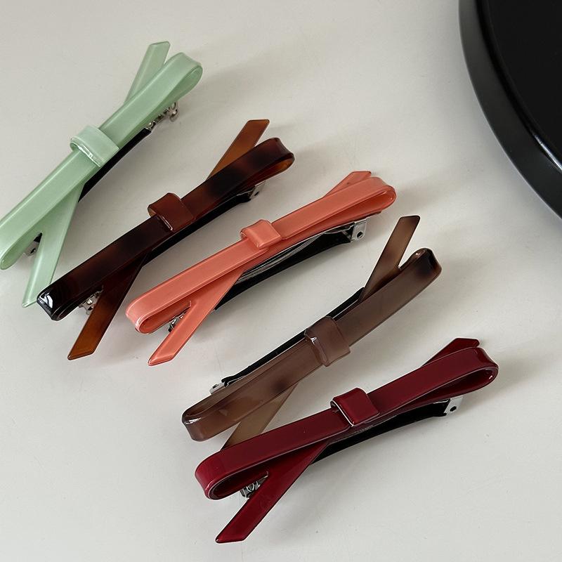 Fashion Advanced Sense Spring Clip Hairpin Headdress For Women Girls Sweet Bowknot Bangs Hair Clip Hair Accessories Gifts