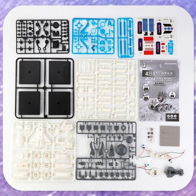 4-в-1 Космический корабль, линкор, сборочное устройство, научная машиностроительная модель, детские игрушки, образовательные новинки, подарки