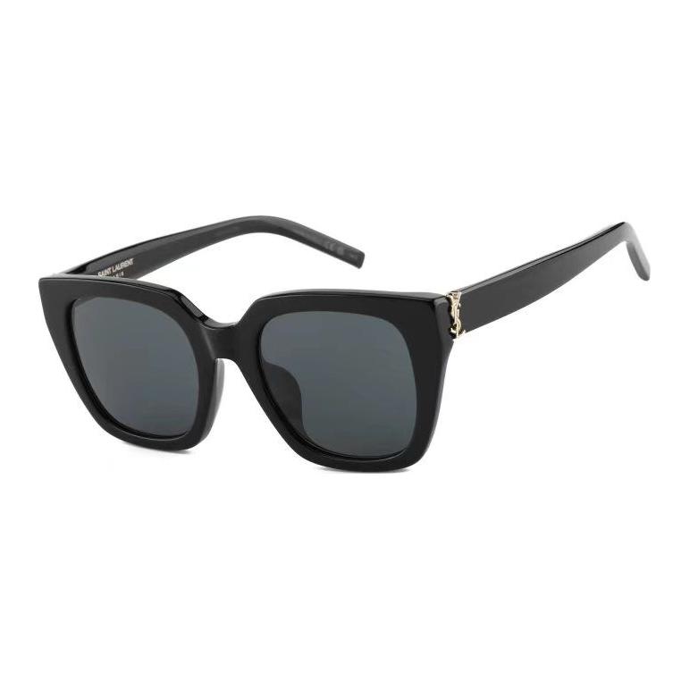 Saint Laurent Logo Square Sunglasses Women sunglasses Black SLM143/F-001