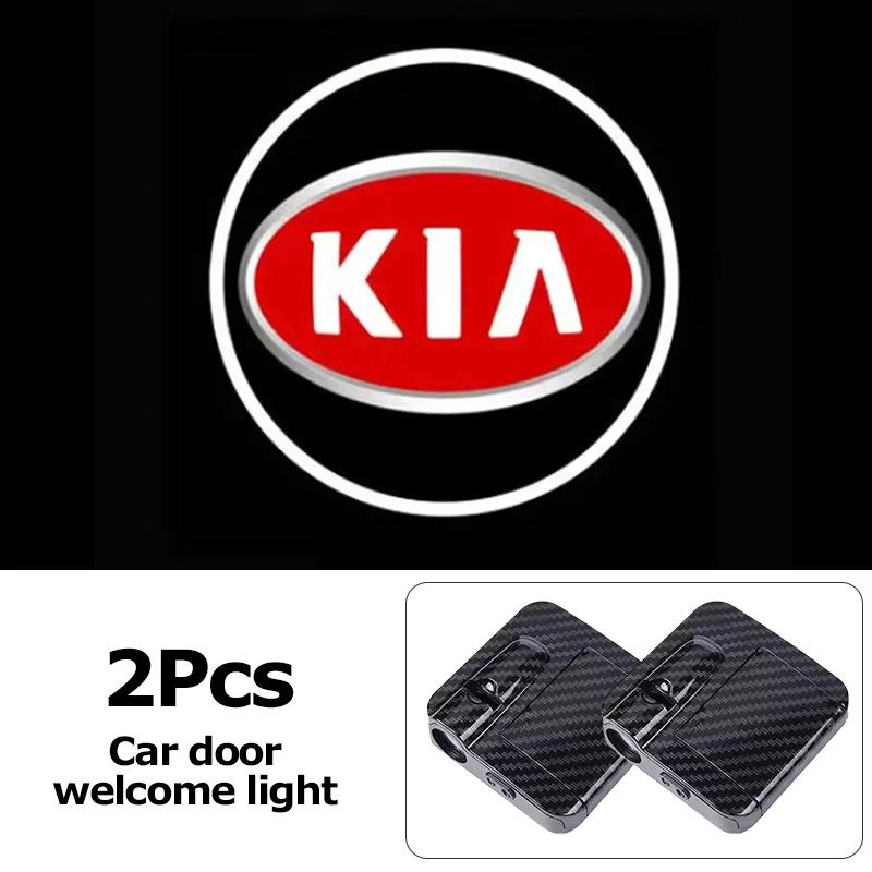 AAND1 2Pcs HD Car Door Welcome Lights Led Projector Lamp For KIA K5 K9 Ceed Sportage Carnival Stinger Forte Niro RIO Soul EV6 Sorento