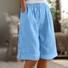 Женские шорты до колена, одежда для пляжного отдыха, шорты с подвернутым краем и высокой посадкой, летние наряды