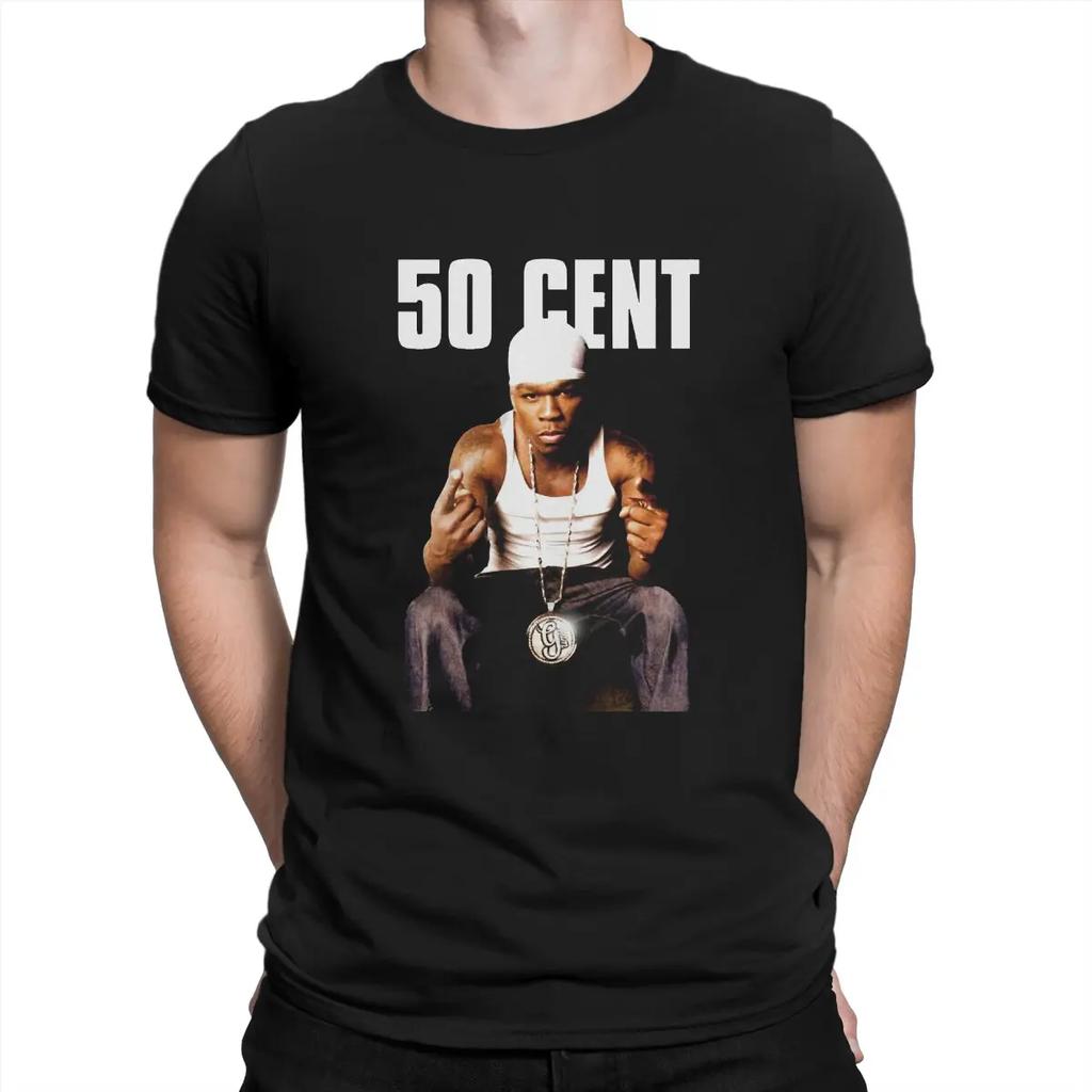 Футболка 50 Cent Мужская Популярный Американский Рэпер Модная Футболка Графическая Уличная Одежда Хипстер