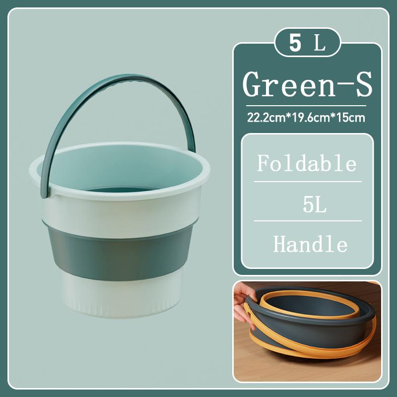 Easy Hold Foldable Bucket Basin 51017L Silicone Bucket Camping Laundry Basket Car Top Wash Fishing Bathroom Tool Home Supplies