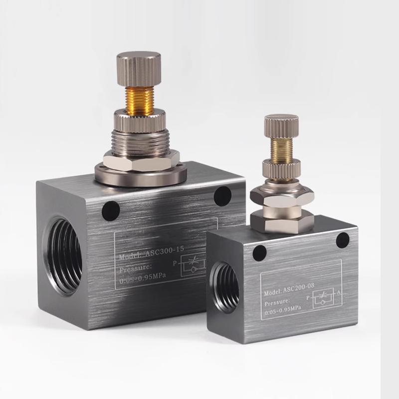 ASC100-06/200-08/300-10/15 Pneumatic One-Way Throttle Valve Adjustable Flow adjustment Speed Control Valve car Pressure Regulators 5