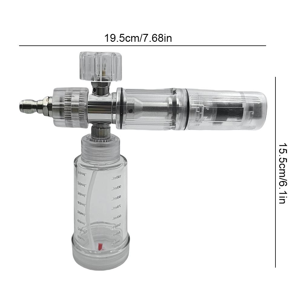 100ml Liquid Foam Sprayer with 1/4 Inch Quick Connector 4500PSI Pressure Washer Gun Foam Spray Pot Car Wash Accessories