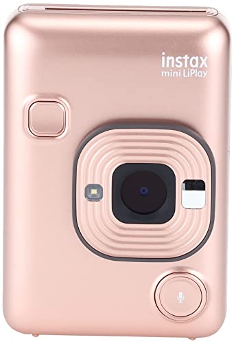 Fujifilm Instax Mini LiPlay Instant Camera/Smartphone Printer in Brush Gold (INS MINI HM1 BLUSH GOLD)