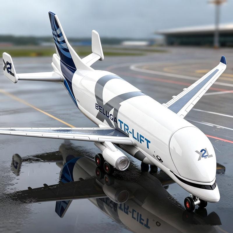 1:72 Airbus Beluga A300-600ST Сплав Большой Супер Транспортный Самолет Литая Модель Пассажирского Гражданского Самолета Звук Свет Симуляция