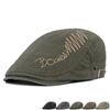 Весенне-летний берет, мужская хлопковая кепка газетчика с вышивкой букв, кепка вперед, уличная солнцезащитная шляпа