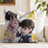 Look BBack Anime Cushion Cover Summer Linen Pillow Case Organic Fabric Cushion Cover DoubleSided Print Sofa Home Decor