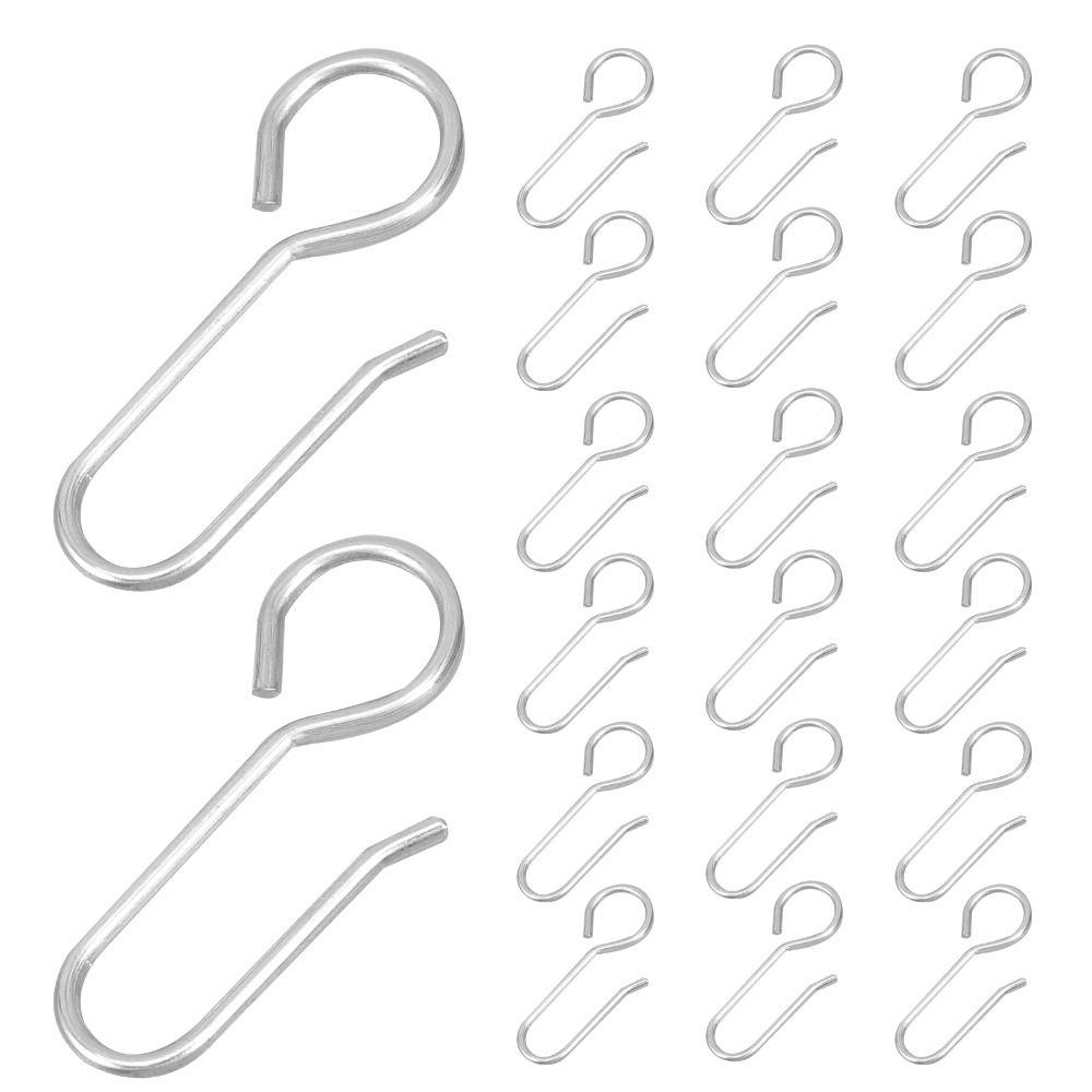 20Pcs Drape Ceiling Curtain Track Hooks S Shaped Shower Curtain Hanger  Door Curtain