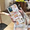 Lanyard Cute Phone Case For Nokia G11/G21 Cartoon Wrist Strap Shockproof Silicone Protective Kickstand Dirt-resistant