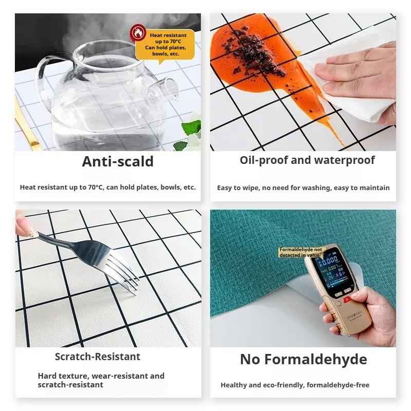 Скатерть ПВХ Люкс с узорчатым центром - Водонепроницаемая, Маслостойкая и Защищающая от ожогов