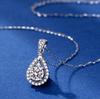 Bague Ringen Ожерелье из стерлингового серебра 925 пробы с настоящим муассанитом для женщин Vvs, кулон с бриллиантом круглой огранки для женщин, ювелирные изделия, подарки