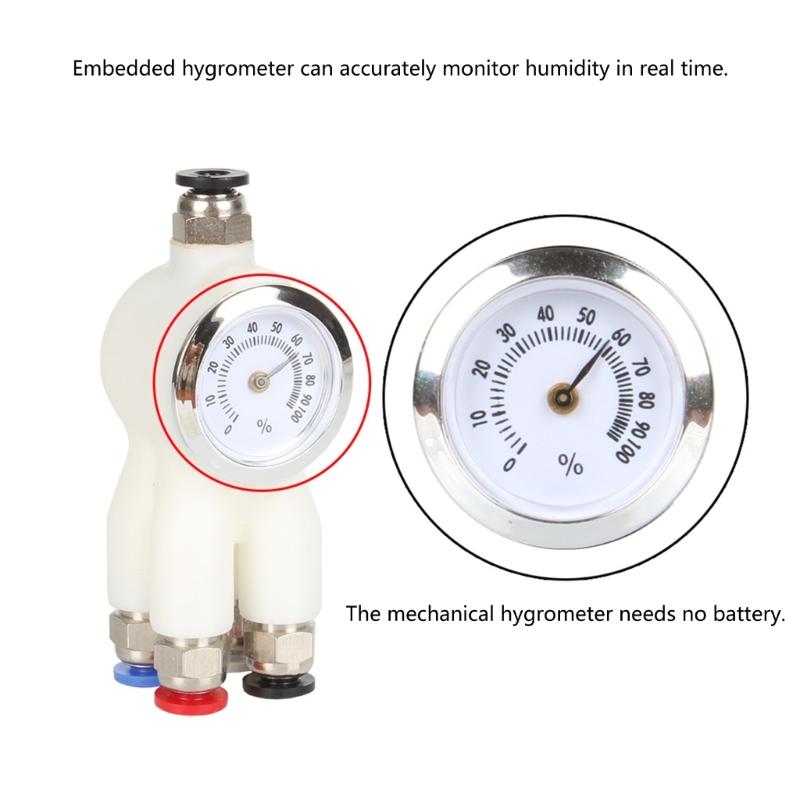 Quick Release 4 Way Filaments Adapter 4 in 1 Feed Tube Connector for P1P P1S X1C 3D Printing Machines Enhances Feed