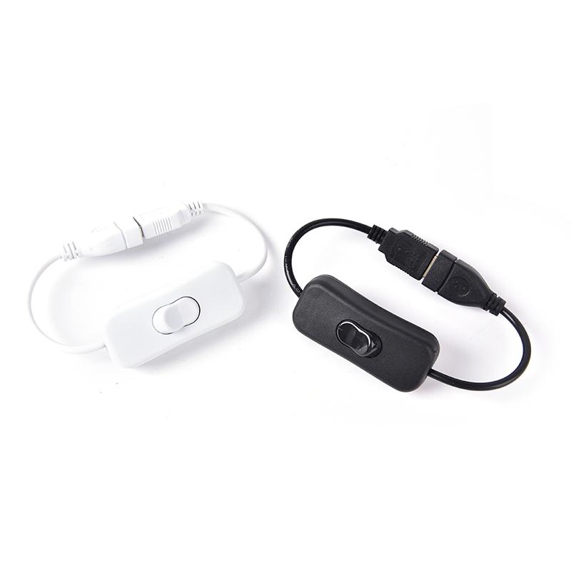 USB-кабель между мужчинами и женщинами Переключатель ON OFF Кабель Переключатель светодиодной лампы Power Line 2 Color