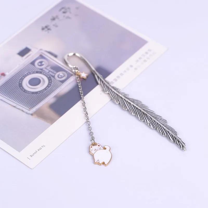 Креативные канцелярские принадлежности с перьями Separador De Libro, инструмент для книги, Marque Page B02, милая металлическая закладка для книг