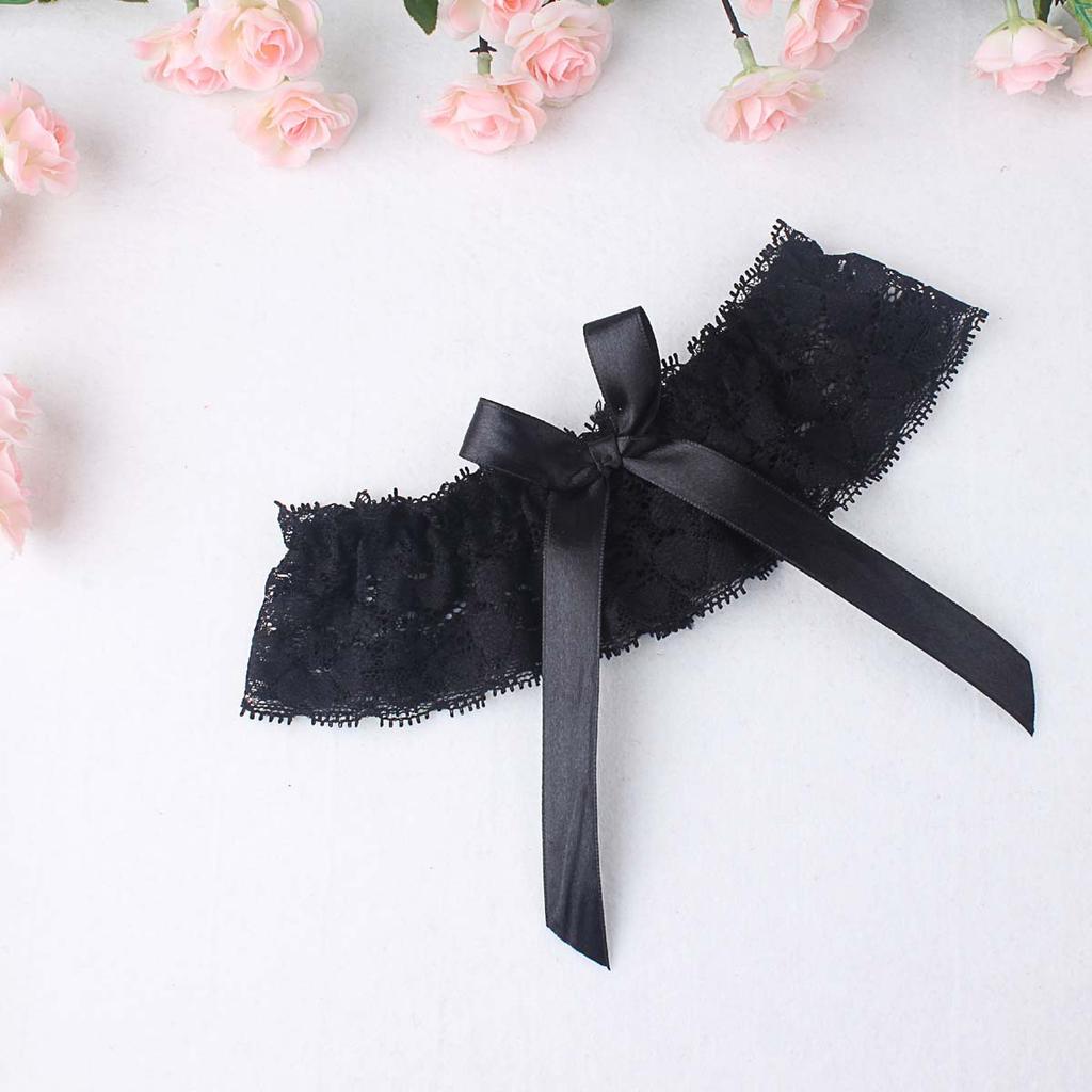 Wedding Garter Lace Floral Sexy Leg Garter Belt White Bowknot Bridal Lingerie Lace Leg Ring Loop Party Cosplay Suspender