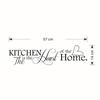 Kitchen Is The Heart Of Home Wall Stickers Quote Removable Tile Wall Decals Diy