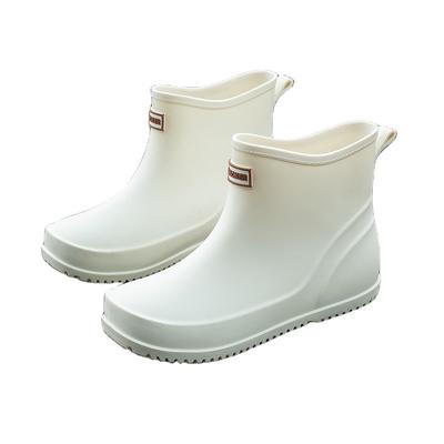 Женские высококачественные водонепроницаемые дышащие резиновые ботильоны для летнего и осеннего дождя с носком и ПВХ-стелькой для удобного положения