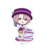 Gakuen Idolmaster 04 Arimura Mao Crepe Dress Ver. [Mini Character Illustration] Acrylic Stand Plate