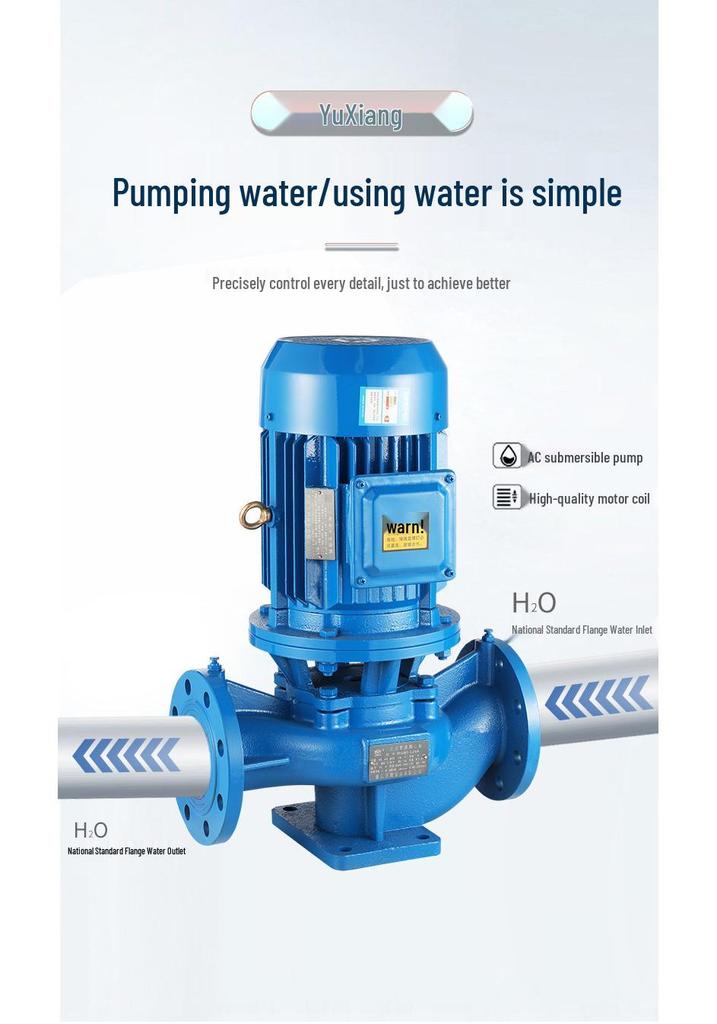 DN25-200 Vertical Single-Stage Centrifugal Pipeline Booster Pump ISW/ISG/IRG/IHG Model