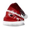 2024 Santa Hat: Double-Sided Plush with Velvet Print for Adults & Children