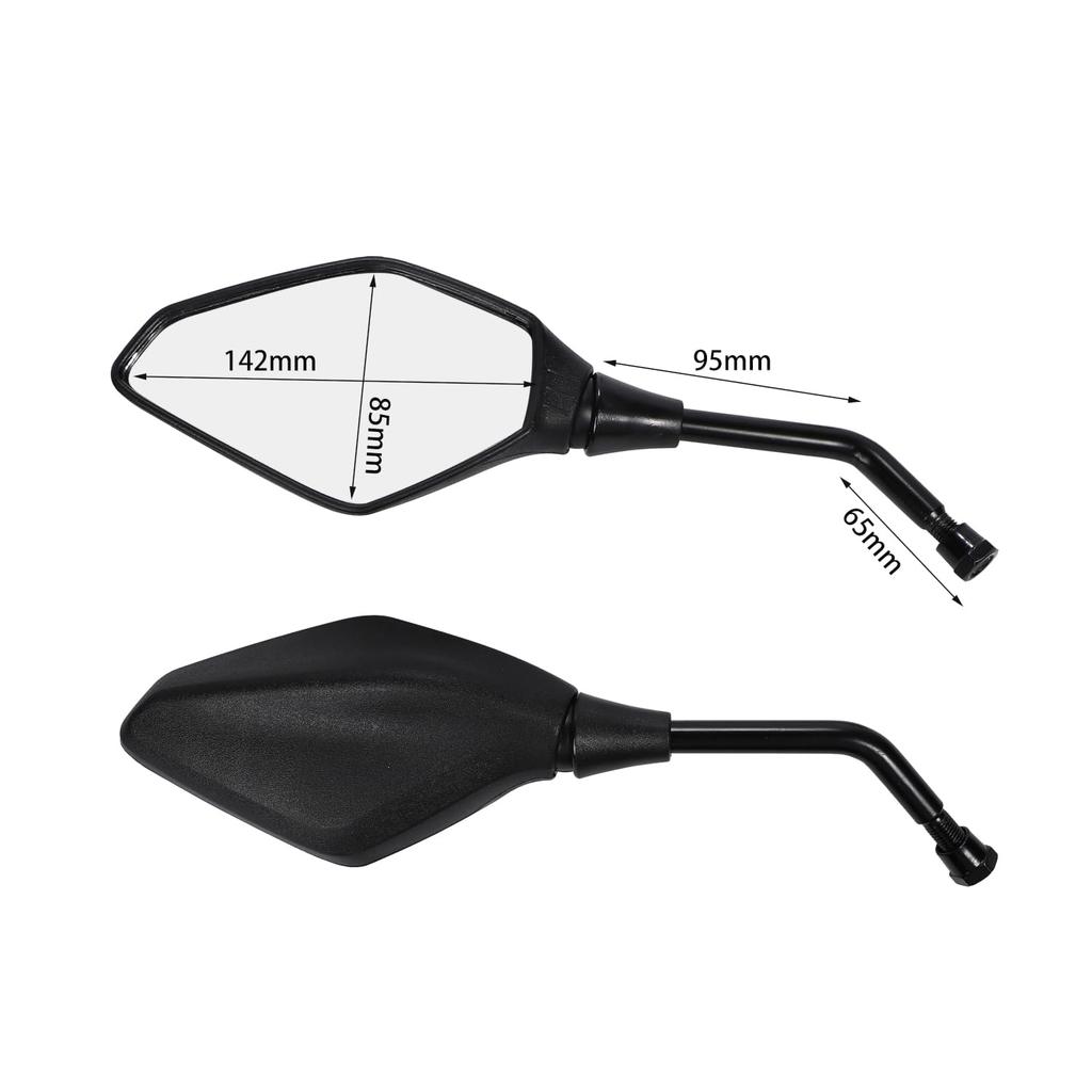 Зеркала мотоциклетные nakira, 10 мм, 8 мм, Резьба правая, Резьба левая, L-образные