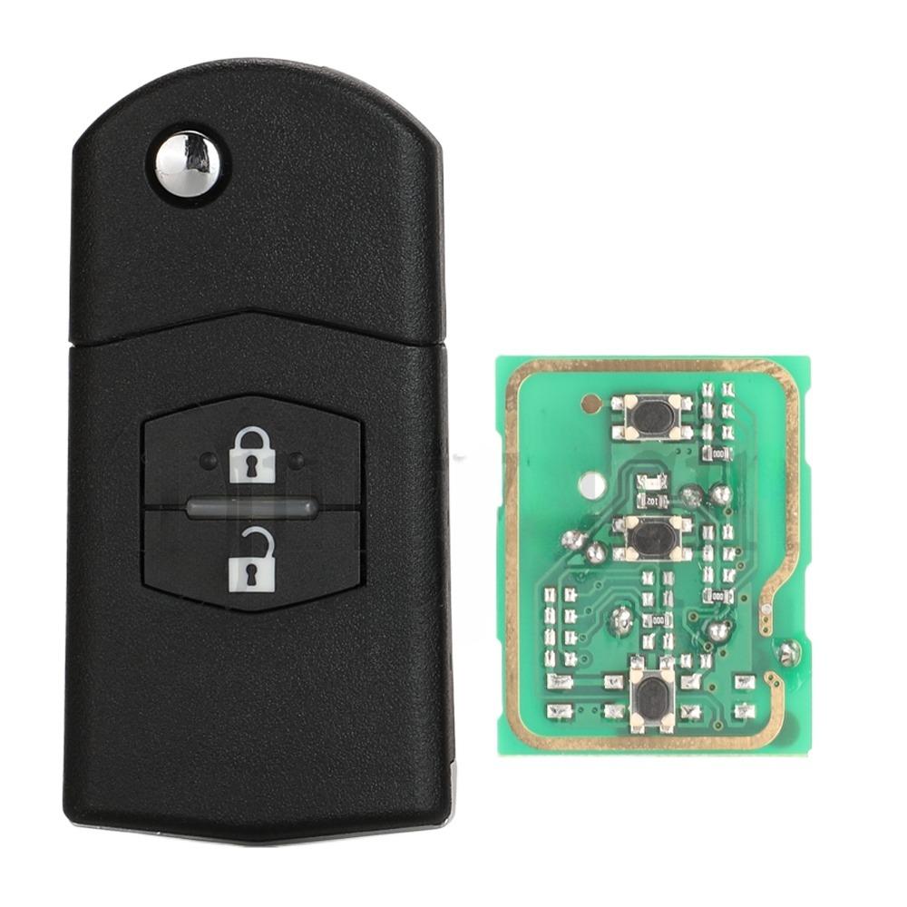 433MHz Folding Remote Key Car Starter ID63-80bit For Mazda 2 3 5 6 Mitsubishi System SKE126-01 SKE126-A1 3/2 Buttons