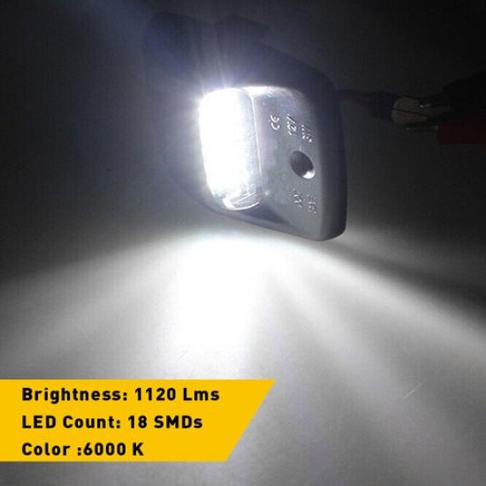 1Pair White LED License White Plate Lights For 2005-2015 Tacoma, Toyota Tundra