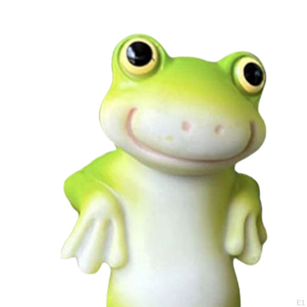 2x Статуэтки стоящей и лежащей лягушки, декоративные фигурки, растительный декор, многоцелевая смола, маленькая для