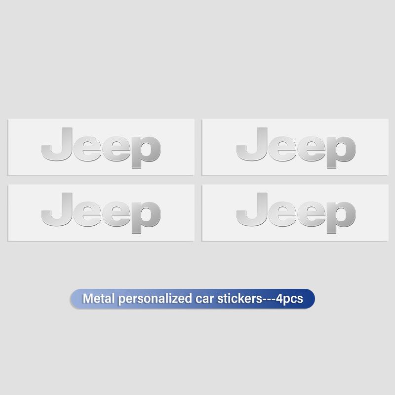 For Jeep 3D Metal Car Creative Stickers Waterproof Stickers Interior Accessories Cherokee Patriot Liberty Wrangler JK JL AKX1