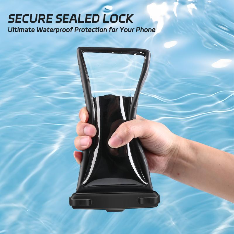 Стереоскопический TPU IPX8 водонепроницаемый чехол для телефона плавание съемный ремешок чехол