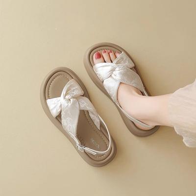 Французские сандалии на платформе женские летние популярные крутые шлепанцы на высокой платформе пляжная обувь в национальном стиле вышитые римские сандалии