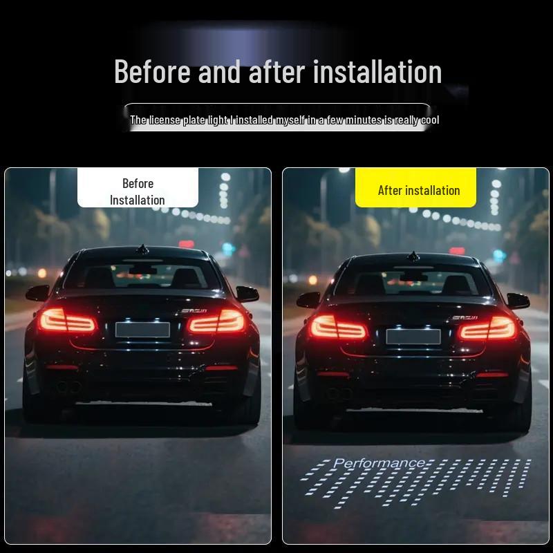 BMW License Plate Projection Lights: Compatible with 1, 3, 4, 5 Series, X1, iX3, X5, M3, M4 - Welcome Atmosphere Upgrade.