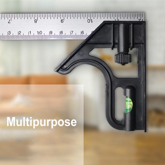 Высокоточная металлическая регулируемая комбинированная измерительная линейка с квадратным углом