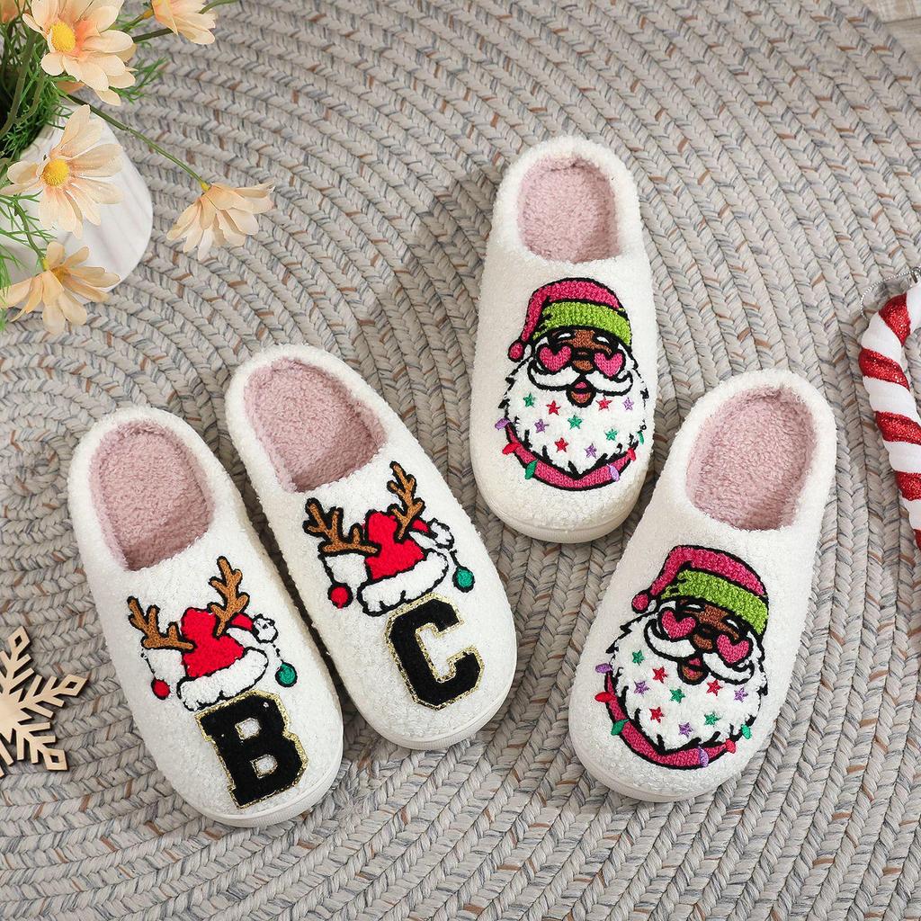 Christmas Grinch Cotton Slippers for Men & Women - Cozy Winter Furry Footwear