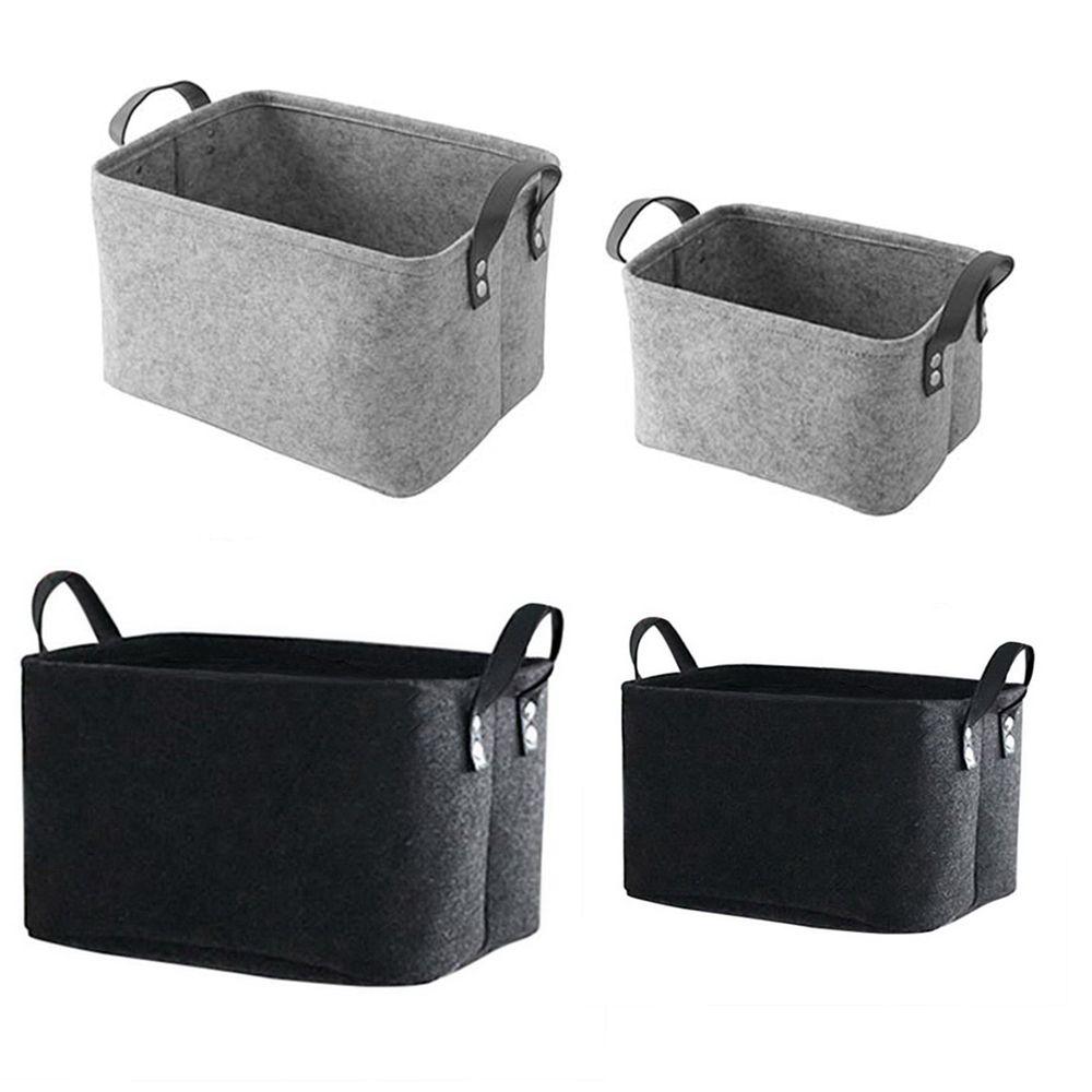 & Living Remote Control Holder Foldable Box Felt Storage Basket Clothes Organizer Sundries Pouch