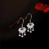 2023 Longevity Peace Lock Round Bead Stud Earrings - Luxury Women's Ruyi Design