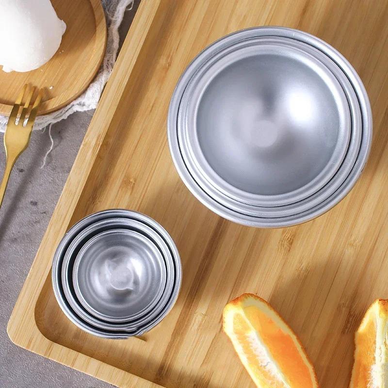 Practical Daifuku Dessert Bomb Mold Pan Tin Baking Cake Pastry Mould Snowball Mochi Mold 3D Aluminum Ball